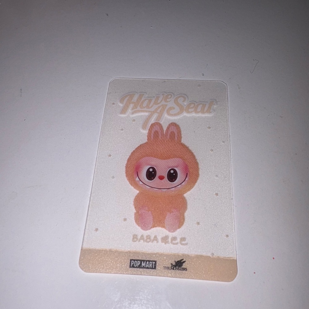 OPEN BOX BABA labubu  Have A Seat